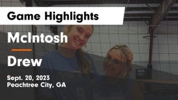 McIntosh  vs Drew  Game Highlights - Sept. 20, 2023