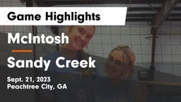 McIntosh  vs Sandy Creek  Game Highlights - Sept. 21, 2023
