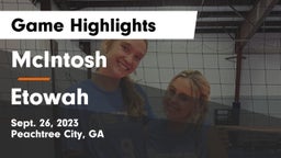 McIntosh  vs Etowah  Game Highlights - Sept. 26, 2023