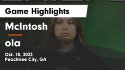 McIntosh  vs ola Game Highlights - Oct. 18, 2023