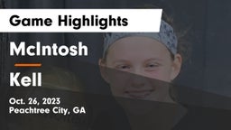 McIntosh  vs Kell  Game Highlights - Oct. 26, 2023