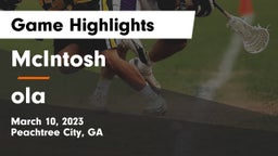 McIntosh  vs ola  Game Highlights - March 10, 2023