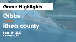 Gibbs  vs Rhea county Game Highlights - Sept. 19, 2020