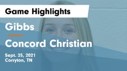 Gibbs  vs Concord Christian Game Highlights - Sept. 25, 2021
