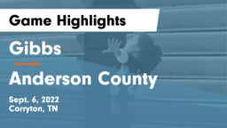 Gibbs  vs Anderson County  Game Highlights - Sept. 6, 2022