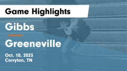 Gibbs  vs Greeneville  Game Highlights - Oct. 10, 2023