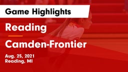 Reading  vs Camden-Frontier  Game Highlights - Aug. 25, 2021