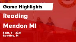 Reading  vs Mendon MI Game Highlights - Sept. 11, 2021