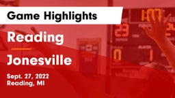Reading  vs Jonesville  Game Highlights - Sept. 27, 2022