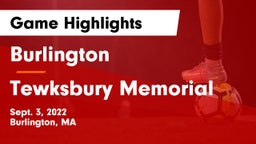 Burlington  vs Tewksbury Memorial Game Highlights - Sept. 3, 2022