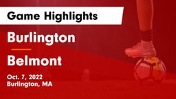 Burlington  vs Belmont  Game Highlights - Oct. 7, 2022