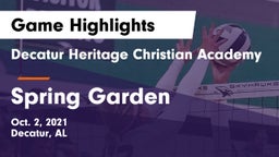Decatur Heritage Christian Academy  vs Spring Garden Game Highlights - Oct. 2, 2021