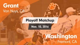 Matchup: Grant  vs. Washington  2016