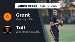 Recap: Grant  vs. Taft  2022