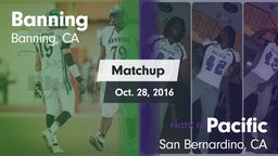 Matchup: Banning  vs. Pacific  2016