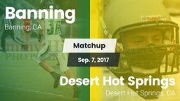Matchup: Banning  vs. Desert Hot Springs  2017