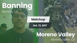 Matchup: Banning  vs. Moreno Valley  2017