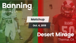 Matchup: Banning  vs. Desert Mirage  2019