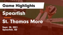 Spearfish  vs St. Thomas More  Game Highlights - Sept. 28, 2021