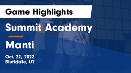 Summit Academy  vs Manti  Game Highlights - Oct. 22, 2022