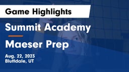 Summit Academy  vs Maeser Prep Game Highlights - Aug. 22, 2023