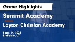 Summit Academy  vs Layton Christian Academy  Game Highlights - Sept. 14, 2023