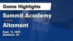 Summit Academy  vs Altamont  Game Highlights - Sept. 15, 2023