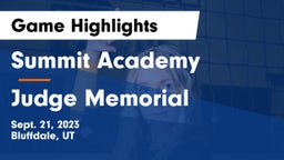Summit Academy  vs Judge Memorial  Game Highlights - Sept. 21, 2023