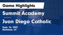 Summit Academy  vs Juan Diego Catholic  Game Highlights - Sept. 26, 2023