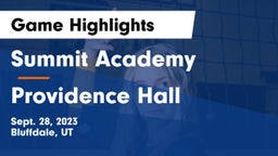 Summit Academy  vs Providence Hall  Game Highlights - Sept. 28, 2023