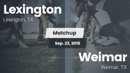 Matchup: Lexington High vs. Weimar  2016