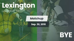 Matchup: Lexington High vs. BYE 2016