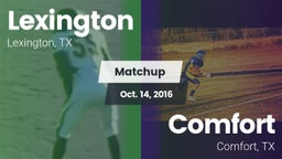 Matchup: Lexington High vs. Comfort  2016