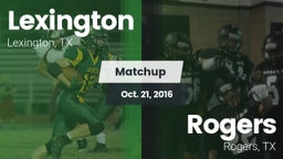 Matchup: Lexington High vs. Rogers  2016