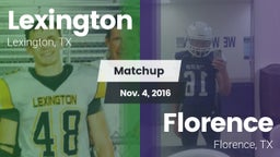 Matchup: Lexington High vs. Florence  2016