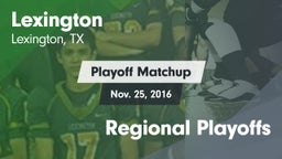 Matchup: Lexington High vs. Regional Playoffs 2016