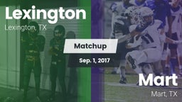 Matchup: Lexington High vs. Mart  2017