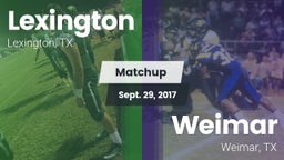 Matchup: Lexington High vs. Weimar  2017