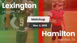 Matchup: Lexington High vs. Hamilton  2018