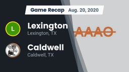 Recap: Lexington  vs. Caldwell  2020