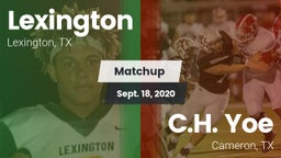 Matchup: Lexington High vs. C.H. Yoe  2020