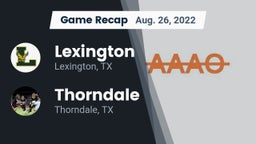 Recap: Lexington  vs. Thorndale  2022