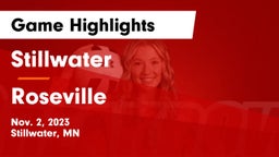 Stillwater  vs Roseville  Game Highlights - Nov. 2, 2023