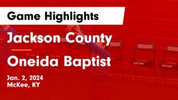 Jackson County  vs Oneida Baptist  Game Highlights - Jan. 2, 2024