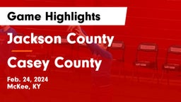 Jackson County  vs Casey County  Game Highlights - Feb. 24, 2024