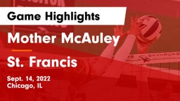 Mother McAuley  vs St. Francis  Game Highlights - Sept. 14, 2022