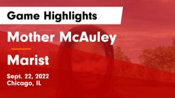 Mother McAuley  vs Marist  Game Highlights - Sept. 22, 2022