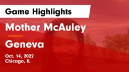 Mother McAuley  vs Geneva  Game Highlights - Oct. 14, 2022