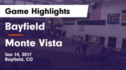 Bayfield  vs Monte Vista  Game Highlights - Jan 14, 2017