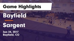 Bayfield  vs Sargent  Game Highlights - Jan 24, 2017